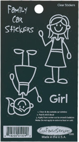 Cool Family Auto Stickers Girl 3 x 5.5 inch Case Pack 10