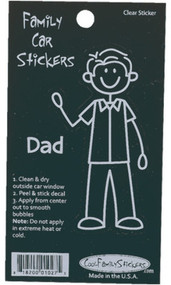 Cool Family Auto Stickers Dad 3 x 5.5 inch Case Pack 10