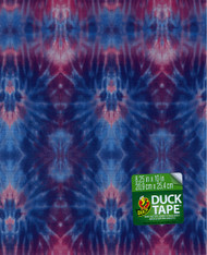 Duck Tape Single Sheets 8.65"X10"-Blue Tie Dye