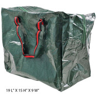 19" x 9" x 15" P. E. Woven Fabric Zipper Bag With Handles :  ( Pack of  6 Pcs )