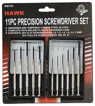 11pc Precision Carbon Steel Screwdriver Set - 3 Phillips, 6 Slotted, 1 Awl, And Magnetic Pick-up Tool With A Stotage Case :  ( Pack of  1 Pc )