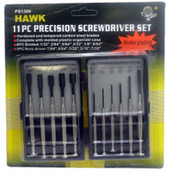 11pc Precision Carbon Steel Screwdriver & Nutdriver Set - 6 Flat, 5 Nut-drivers  with a storage case :  ( Pack of  1 Pc )
