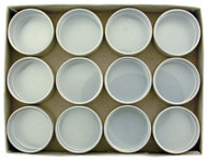 12pc Aluminium Container/Jar Set with Glass Lid - 1  1/2" Dia :  ( Pack of  1 Pc )
