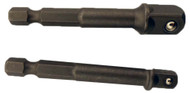 2 Piece Power Extension Bar Bit For Reaching Into Tight Spaces, 2.5" Long, 3/8" And 1/4" :  ( Pack of  1 Pc )