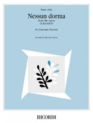 Nessun Dorma from the Opera Turandot: Piano Solo Sheet