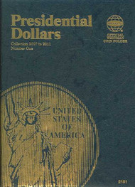 Presidential Dollars Folder: Collection 2007 to 2011, Number 1 (Official Whitman Coin Folder)