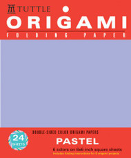 Origami Folding Paper Pastel 6 Colors on 6x6 Square Sheets: Double-sided Color Origami Papers
