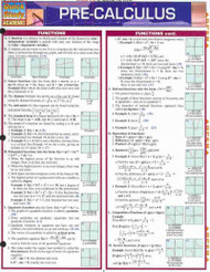 Pre-Calculus Quick Study Reference Guide (Quick Study Academic)