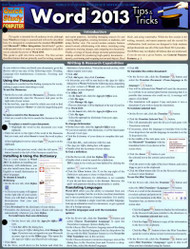 Word 2013 Tips & Tricks Quick Reference Software Guide (Quick Study Computer)