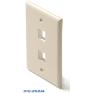 Almond Keystone Plate - 2-Port