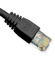 PATCH CORD, CAT 6, MOLDED BOOT, 14' BK