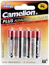 Camelion Plus Alkaline Batteries AA - 4 Ct
