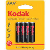 KODAK K3AHZ-4 30957350 Extra Heavy-Duty Carbon Zinc Batteries (AAA; 4 pk)