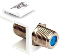 DataComm Electronics - Keystone Jack with 2.4 GHz F-Connector (White)