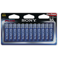 SONY S-AM3B36A STAMINA(R) PLUS Alkaline Batteries (AA; 36 pk)