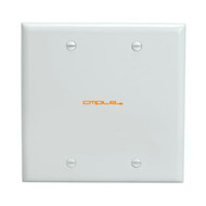 Cmple Blank 2 Gang Thermoplastic Panel Wall Plate (GFCI), White