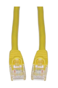 Cable Wholesale Electronics Cat5e Yellow Ethernet Patch Cable Snagless/Molded Boot 6 Foot