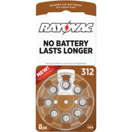 RAYOVAC L312ZA-8ZM Hearing Aid Batteries, 8 pk (Size 312)
