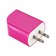 SUPER-FAST AC/USB POWER TRAVEL CHARGER 1A5V HOT PINK