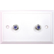 EAGLE ASPEN 500271 3GHz Wall Plate with Dual Connectors (F-81, White)