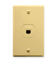 WALL PLATE, DESIGNER, VOICE 6P6C, IVORY