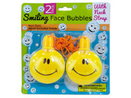 Smiling face bubble necklaces (Case of 24)