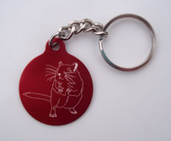 Laser-Etched Gerbil Key Chain (Blue Circle Gerbil Key Chain)