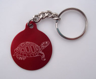 Laser-Etched Tortoise Key Chain (Purple Circle Tortoise Key Chain)