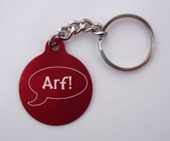 Laser-Etched "Arf!" Key Chain (Purple Circle "Arf!" Key Chain)