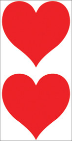 Mrs. Grossman's Red Hearts Stickers - 6.5" x 2
