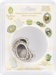Epiphany Crafts Metal Settings -Oval 25, 5/Pkg