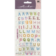 Sticko Vellum Stickers-Adorable ABC Uppercase