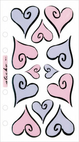 Sticko Vellum Stickers-Hearts Of Love