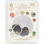 Epiphany Crafts Metal Charm Settings-Heart 25, 5/Pkg