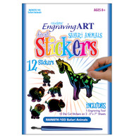 Rainbow Foil Engraving Art Stickers-Safari Animals