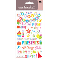 Sticko Classic Stickers-Birthday Phrases