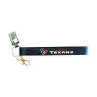 Houston Texans Wrist Strap Tag Ring Nfl Team Logo Lanyard Id Keychain Wristlet