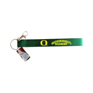 Oregon Ducks Wrist Strap Tag Ring Ncaa Team Logo Lanyard Id Keychain Wristlet
