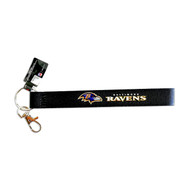 Baltimore Ravens Wrist Strap Nfl Team Logo Lanyard Keychain Wristlet