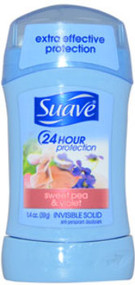 Unisex Suave 24 Hour Protection Sweet Pea & Violet Deodorant Stick 1.4 oz