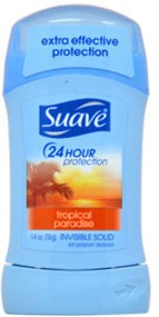 Unisex Suave 24 Hour Tropical Paradise Invisible Solid Anti-Perspirant Deodorant Stick