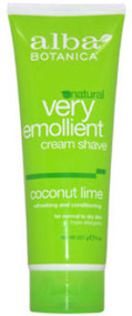Unisex Alba Botanica Very Emollient Cream Shave - Coconut Lime Shaving Cream