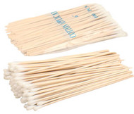 100 Count 6" Single Ended Cotton Swabs With Wooden Sticks :  ( Pack of  1 Pc )