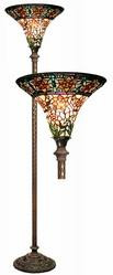 Tiffany-style Yellow Star Torchiere