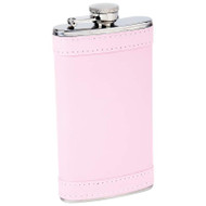 Maxam&reg; 6oz Stainless Steel Flask with Pink Wrap