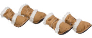 "Shearling ""Duggz"" Pet Shoes - Brown & White" (Large)