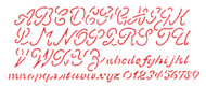 Script Alphabet Decorative Stencil - 5.25" x 13