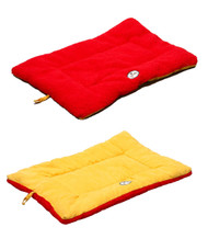 Eco-Paw Reversible Eco-Friendly Pet Bed- Orange And Red (Large)