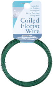 Coil Wire and Twine 24 Gauge 50'/Pkg-Green