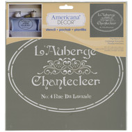 Americana Decor Stencil 12"X12"-The French Inn
